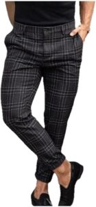 calça casuai masculina xadrez